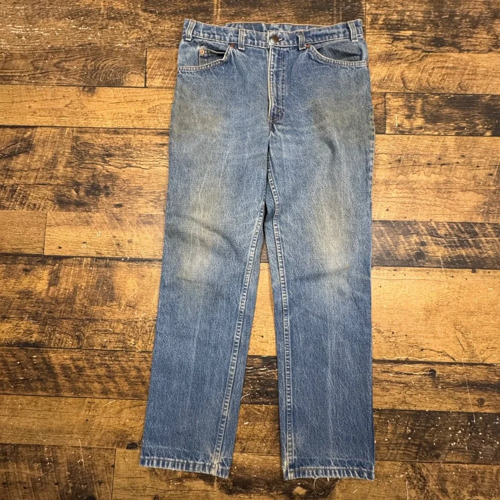 vintage Levi's 505 Men's Blue Denim Jeans Regular Fit‎ Straight Leg Size 34x32